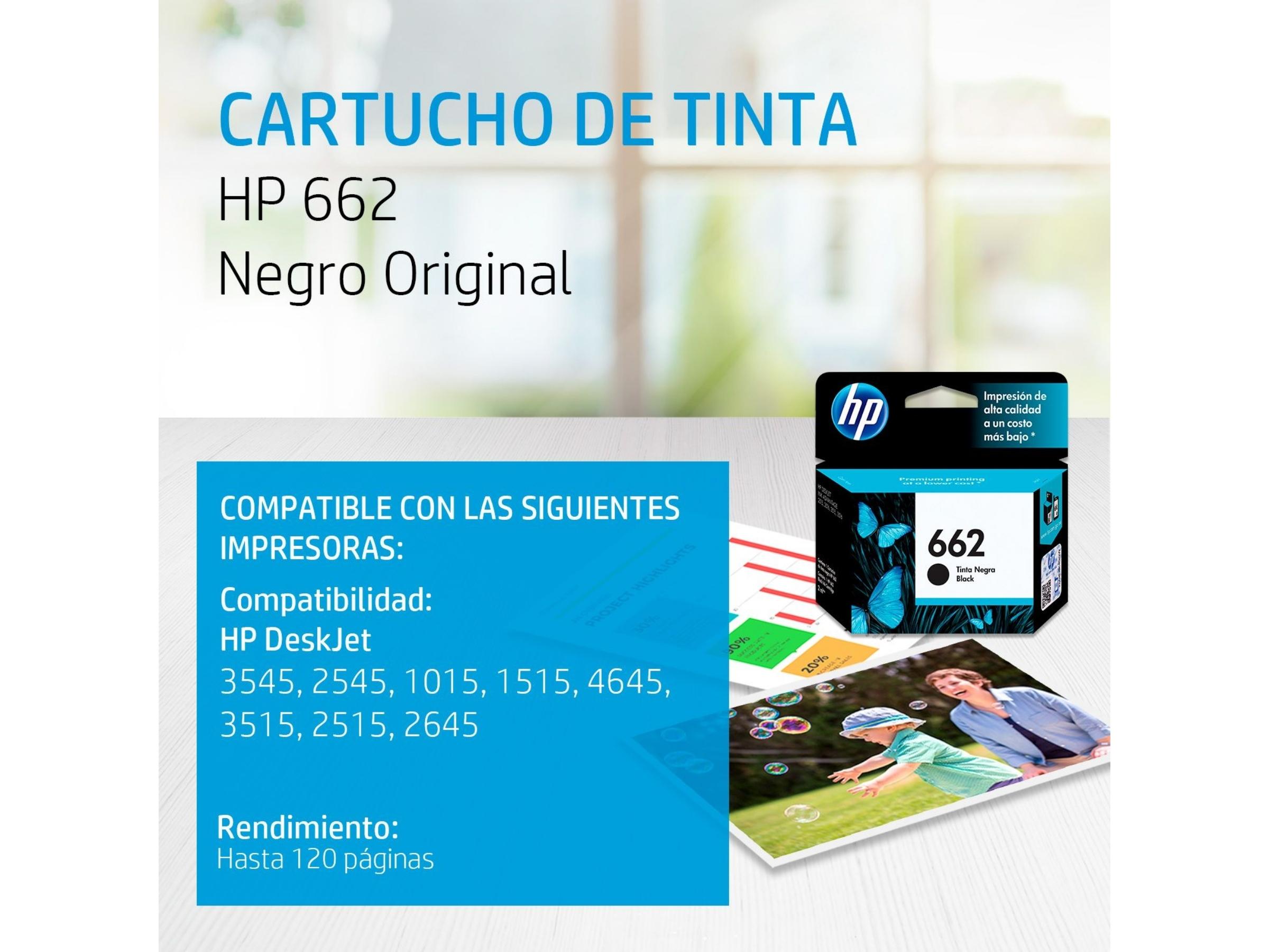 CARTUCHO DE TINTA HP 662 BLACK (CZ103AL) 1015/2515/3515/4645